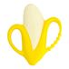 Infantino Lil' Nibbles Silicone Teether, Textured, Sensory Exploration and Teething Relief with Easy-Grip Handles, Yellow Banana, 0 Months