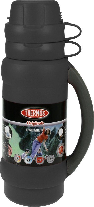 Thermos Premier Isoleerfles - 1L - Zwart