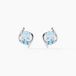 Boucles d'oreilles Puces Vrille Ovale Or Blanc Topaze