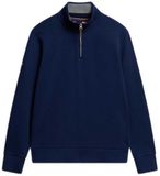 Superdry Core Piqué Sweatshirt met Halve Rits Heren Regal Navy XL