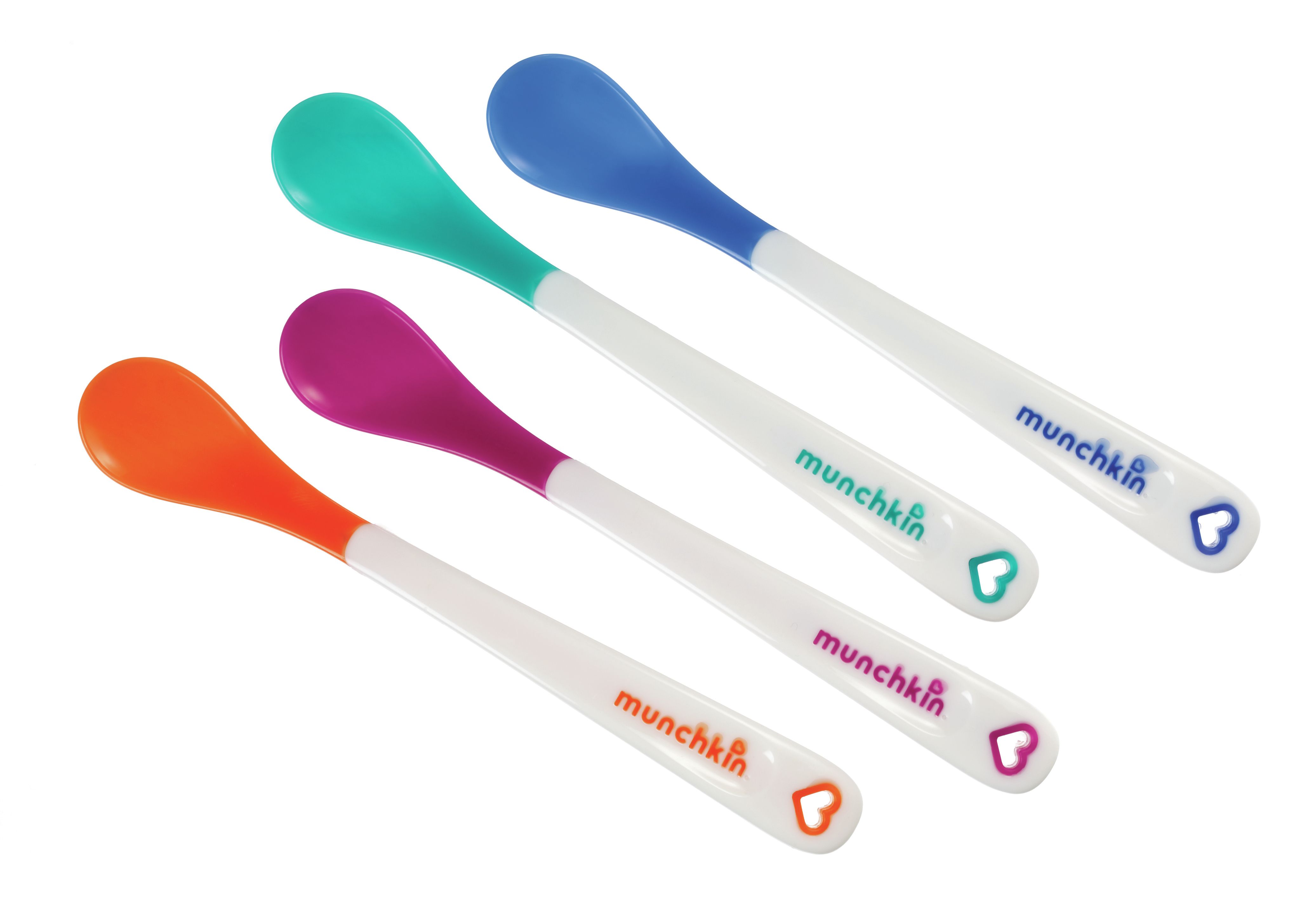 Munchkin Set of 4 Baby Spoons - Heat Sensitive - Multi-Color