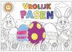 Bellatio Design Pasen kleurplaat placemats - 24x - papier - paasontbijt / paasbrunch - enfants
