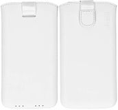mumbi Echt leren hoesje compatibel met Nokia 5.1 Plus hoes lederen tas case wallet, wit