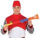 FIESTAS GUIRCA Vuvuzela Opvouwbaar, meerkleurig, 74 cm, animatietrompet voor sportfeesten en feesten, muziekinstrument voor evenementen en kostuumfeesten, meerkleurig