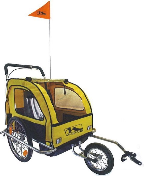 M-Wave Carry All 3 in 1 - Fietskar - 20 inch Wielmaat - Geel