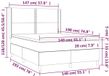 vidaXL Boxspringbed met matras, stof, donkergrijs, 140x190 cm