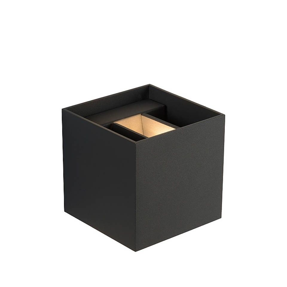 Lucide Xio Wandlicht Vierkant G9/4W 380lm 2700K Grijs