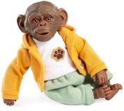 Guca Muñecas Guca Apenbaby Reborn Stoffen Lichaam 32 cm Jaune Enfants