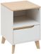 5 Five Simply Smart Table de chevet Luma 40 x 55 cm, 1 tiroir, blanc