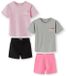Minoti Meisjes kleding set 4-delig 100% katoen - grijs