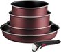 TEFAL L7249602 Set de vaisselle couleur noir bordeaux