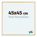yd. Cadre photo 45x45 cm - Aluminium - Or Vintage