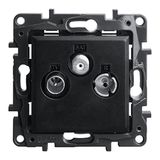 Stopcontact Legrand Stopcontact TV-R-SAT zwart 1,5 dB Niloe Step inbouw