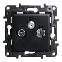 Stopcontact Legrand Stopcontact TV-R-SAT zwart 1,5 dB Niloe Step inbouw