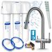Ari robinet de cuisine 3 voies Slender, couleur graphite, robinet extractible. Incluant système de filtration d'eau Aquaphor Kristall A