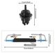 Direction hydraulique marine - Pompe de gouvernail BBH90C - Convient aux hors-bords jusqu'à 90 ch - 68 cm³ - 6,9 MPa - Tuyau hydraulique jusqu'à 200 bar - Noir