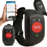 Bracelet d'urgence SOS 4G avec localisation GPS, pour seniors. Avec cardiofréquencemètre de poignet et application associée