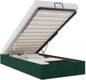 vidaXL Bedframe zonder matras 90x190 cm fluweel donkergroen