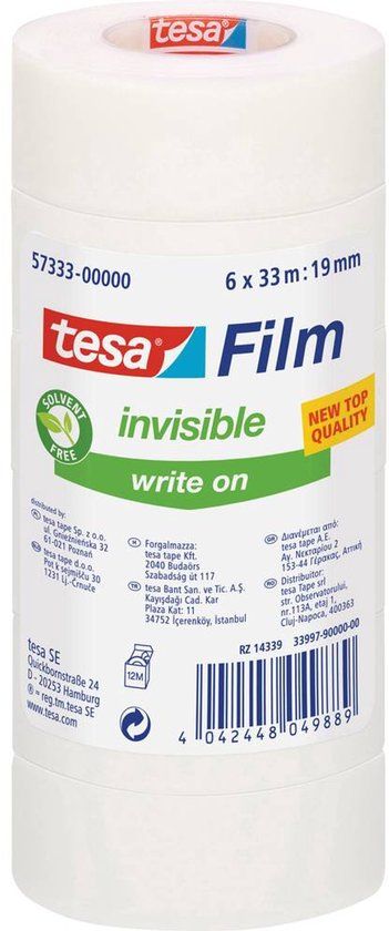 tesa tesafilm Invisible Mat 33 m x 19 mm 6 stuk(s)