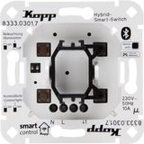 Kopp Smart Control Hybride Smart Switch: Schakelaar 3-draad, 1-kanaals met Univers. Wipopname voor Kopp en versch. schakelaarfabrikanten, Smart-Home, Amazon Alexa, Google Home, 833303017