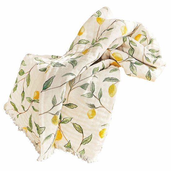 LOBERON Plaid Palerina geel/groen/crème