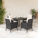 Maison Exclusive - Ensemble de jardin 5 pièces avec coin repas, coussins inclus, en polyrotin noir