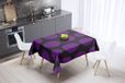 Bonamaison Tafelkleed, Anti-Mold, Sneldrogend, Waterdicht, 100% Polyester Tafellaken, Paars, zwart, 140 x 140 Cm