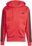 Adidas Track suit jas Essentials 3-Stripes Mannen Rood/Zwart Polyester Fleece Gevoerd 4XL