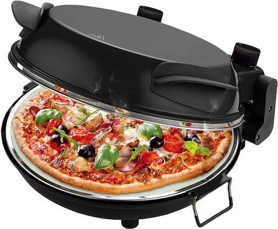 Emerio PM-129032.2 Pizza Maker - 31.5 cm - Adjustable Thermostat - Black
