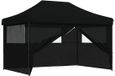 vidaXL Partytent, 279 x 410 x 315 cm, Zwart, Oxford Stof