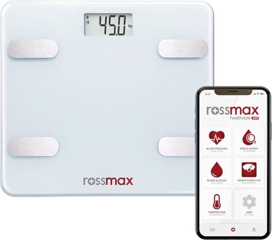Rossmax WF262 Digitale Personenweegschaal - Lichaamsanalyse - Wit
