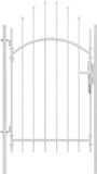 vidaXL - Woerden Garden Gate - Steel - 1x2.45 m - White