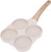 Unyqoos poêle à crêpes induction 4 cavités, poêle à œufs frits antiadhésive poêle à œillets aluminium compatible induction pour petit-déjeuner - blanc