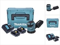 Makita DBO 180 SYJ 18 V 125 mm ponceuse excentrique sans fil + 2x 1,5 Ah accu + chargeur + Makpac