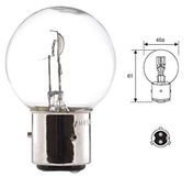 cyclingcolors Lamp 12 V 45/40 W BA21D 3 noppen 2 poten auto collectie tractor koplamp transparant