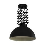 EGLO Donington Plafondlamp - E27 - Ø 45 cm - Zwart/Crème
