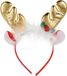 Home & Styling Kerst diadeem/haarband - rendier gewei met oren - goud - polyester