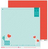 Anita y Su Mundo Collectie Puro liefde papier voor scrapbooking, papier, lay-out hart, 30,5 x 30,5 cm