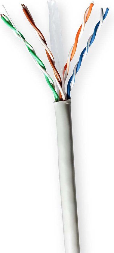 Nedis Netwerk Kabel Rol - CAT6 - 100m - Grijs