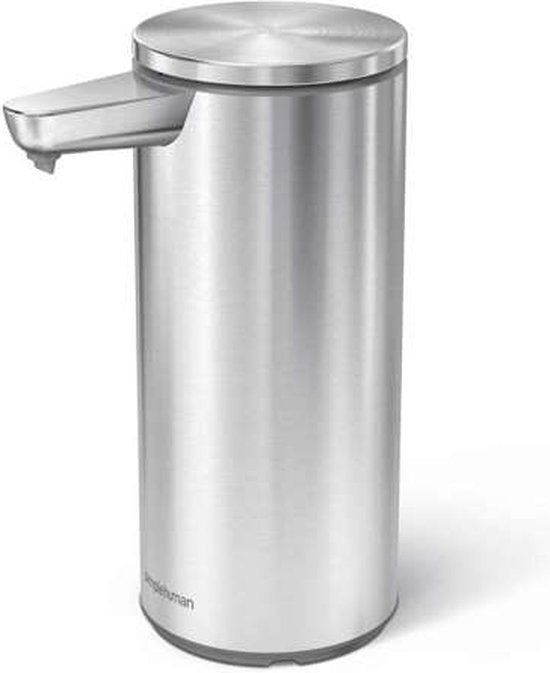 Simplehuman - Zeepdispenser 266 ml Oplaadbaar met Sensor - Zilver - Roestvast Staal
