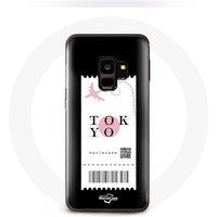 Maniacase Hoesje voor Samsung Galaxy S9 plus Air ticket Tokyo Japan