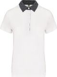 Kariban Tweekleurige damespolo jersey K261 - White / Dark Grey Heather - M