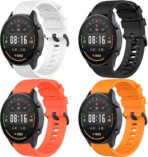 Chainfo Watch Strap for Amazfit GTR 3 / GTR 3 Pro / GTR 2e / GTR 2 / 3 StratoS / GTR 47mm / Pace - Soft Silicone - 4 Pack