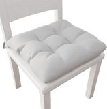 PETTI Artigiani Italiani - Kussen voor keukenstoel, set van 6 kussens voor keukenstoelen, van katoen met linten, grijs, 100% Made in Italy