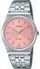 CASIO MTP-B145D herenhorloge, roze, quartz, analoog, roestvrijstalen band