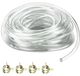 Tuyau en PVC, 5 mètres - Transparent - 8 mm x 11 mm - Avec 4 colliers de serrage