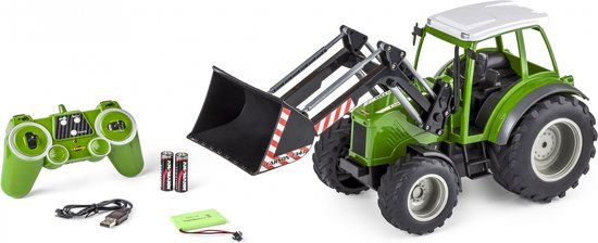 Carson Modellsport RC Traktor met Frontlader 1:16 - Elektro Landbouwvoertuig - Incl. accu, oplader e