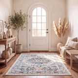SAFAVIEH Traditioneel tapijt - Madison Collection, korte pool, marineblauw en fuchsia, 122 x 183 cm