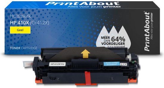 PrintAbout HP 410X (CF412X) Toner Geel Hoge capaciteit
