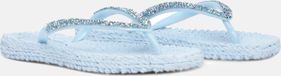 ILSE JACOBSEN Teenslipper 'CHEERFUL' lichtblauw / zilver